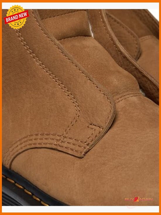 Unisex Leather Combat Boots Slip-On Ankle Boots Motorcycle Style display picture 2